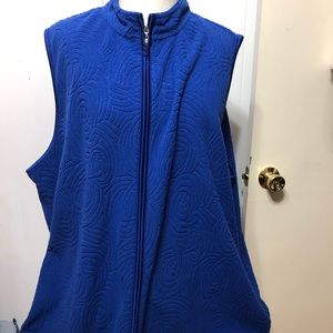 Liz and Me royal blue vest Sz 3x. 26/28
